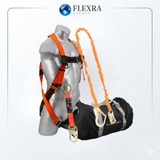 Malta Dynamics Warthog Pass Thru Safety Harness Fall Protection Kit with 6' Single Leg Shock Absorbing Lanyard