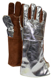 NSA Extreme Heat Leather Glove with Aluminized Back & Snap Adjustment