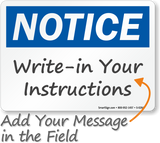 OSHA Notice Sign: Write on (Blank)