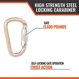 Malta Dynamics Tower Hook Carabiner – Heavy Duty Steel, 5,000 lb Rated