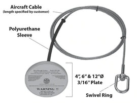 5K Drop Through Anchor - 8.5' w/4" Round Plate