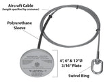 5K Drop Through Anchor - 8.5' w/4" Round Plate
