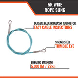 5K Wire Rope Sling - 6ft