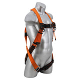 Malta Dynamics Warthog Pass Thru Safety Harness Fall Protection Kit with 6' Single Leg Stretch Lanyard