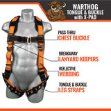 Warthog® Tongue and Buckle Full Body Harness (with X-Pad)