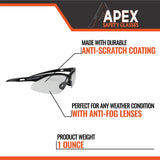 APEX Clear Safety Glasses