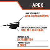 APEX Tinted Safety Glasses