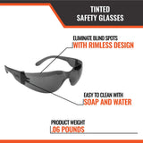 Tinted Safety Glasses (Pack of 12)