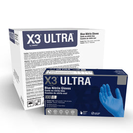 X3 Ultra Nitrile Powder Free Disposable Gloves (Case of 1000)