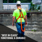 6’ SINGLE LEG INTERNAL SHOCK ABSORBING LANYARD WITH 2 STEEL SNAP HOOKS