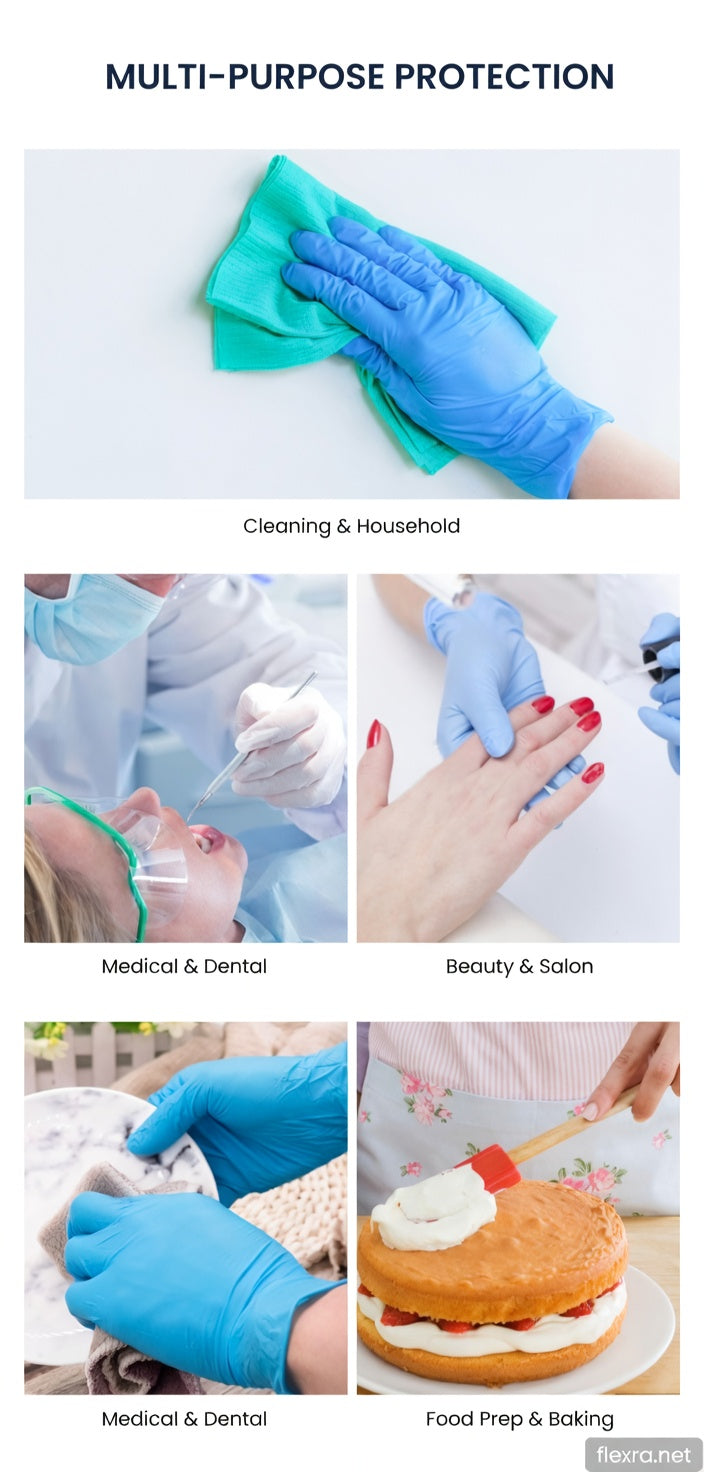 Disposable Vinyl Gloves – 100 Pcs/Pack | Powder-Free, Latex-Free, Clear, Multi-Purpose Use