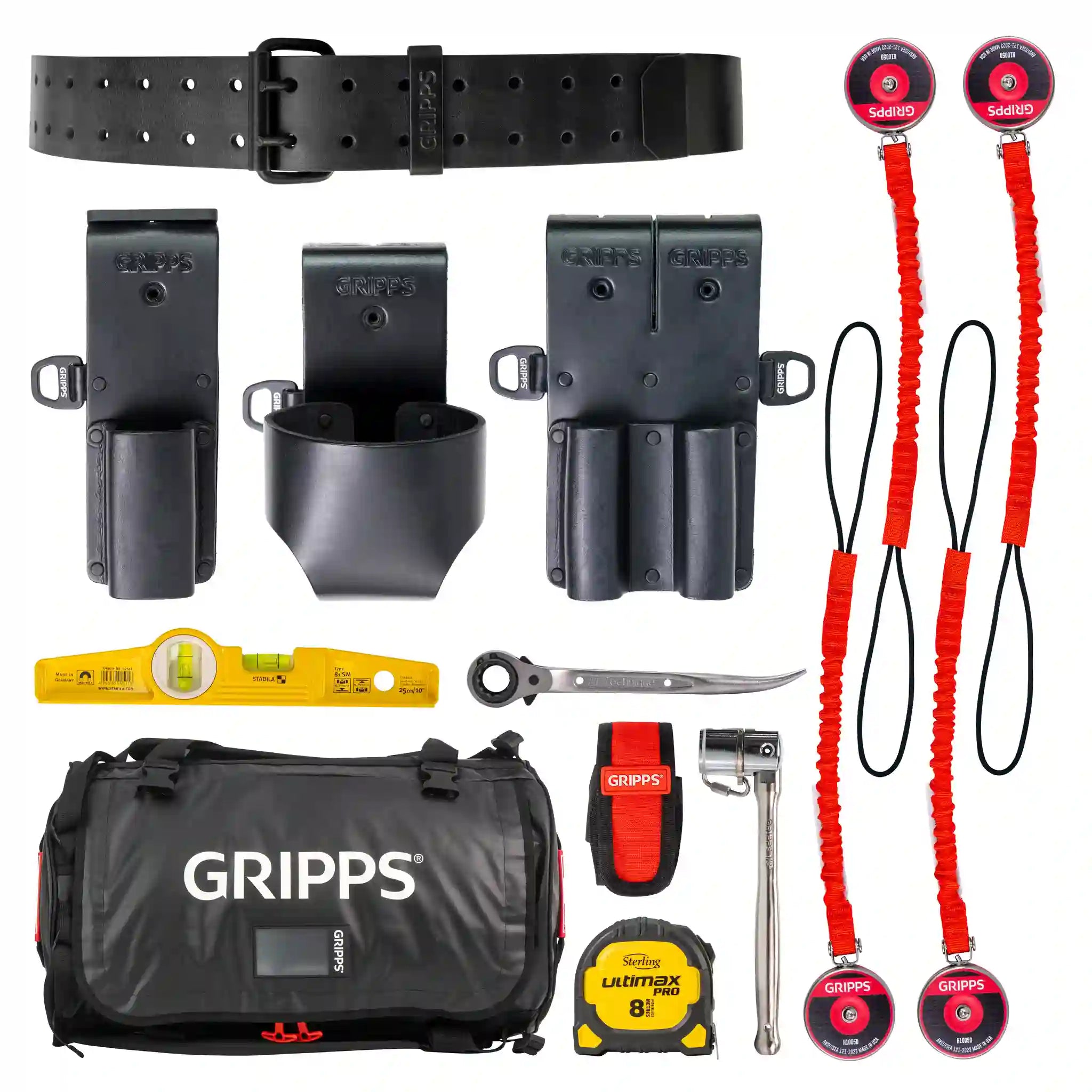 Scaffolders Kit - Leather 4 Tool Retractable