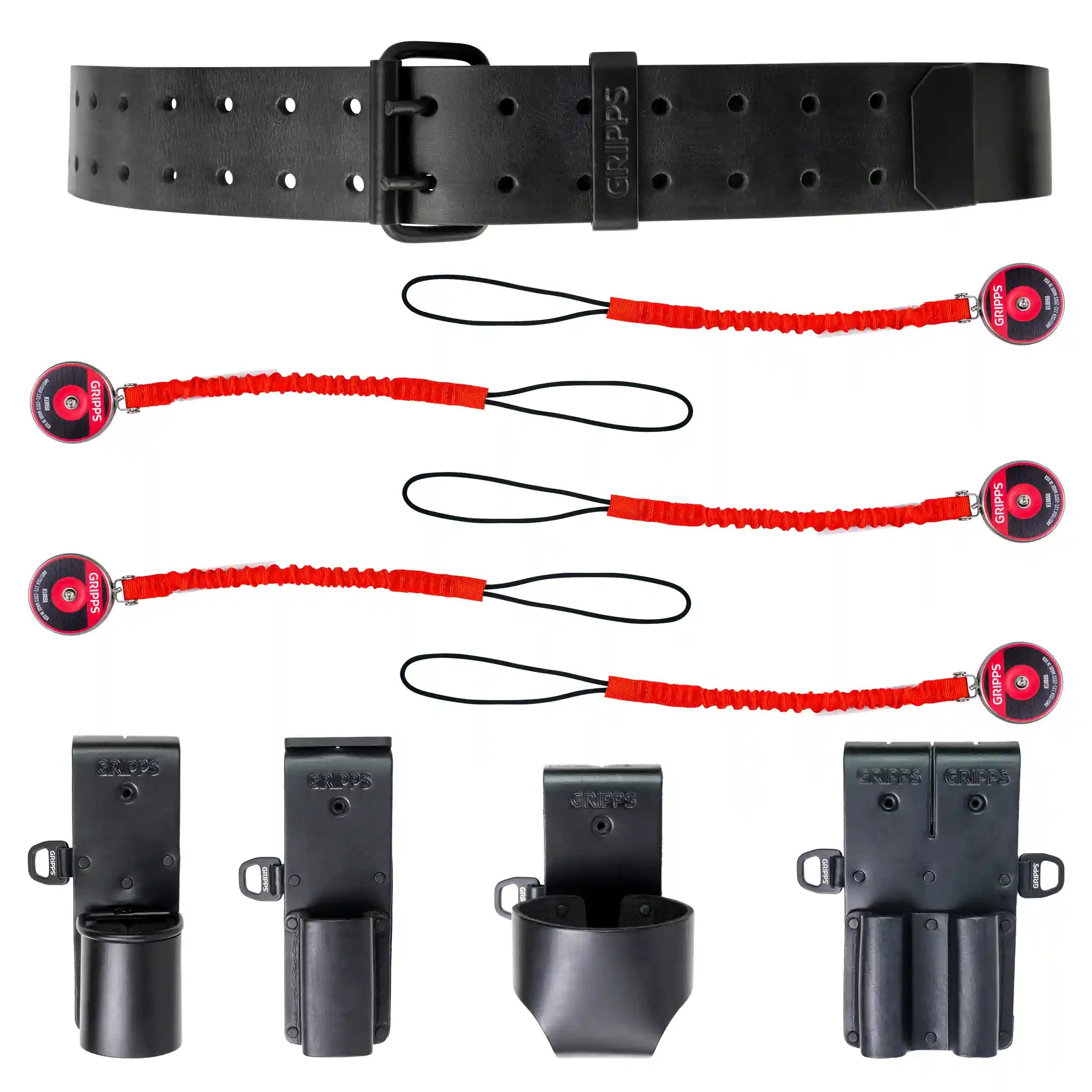 Scaffolders Kit - Leather 5 Tool Retractable (Without Tools)