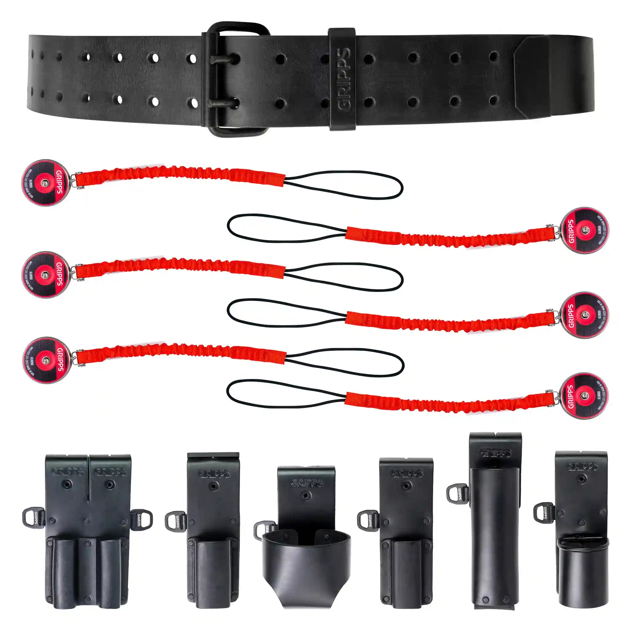Scaffolders Kit - Leather 7 Tool Retractable (Without Tools)