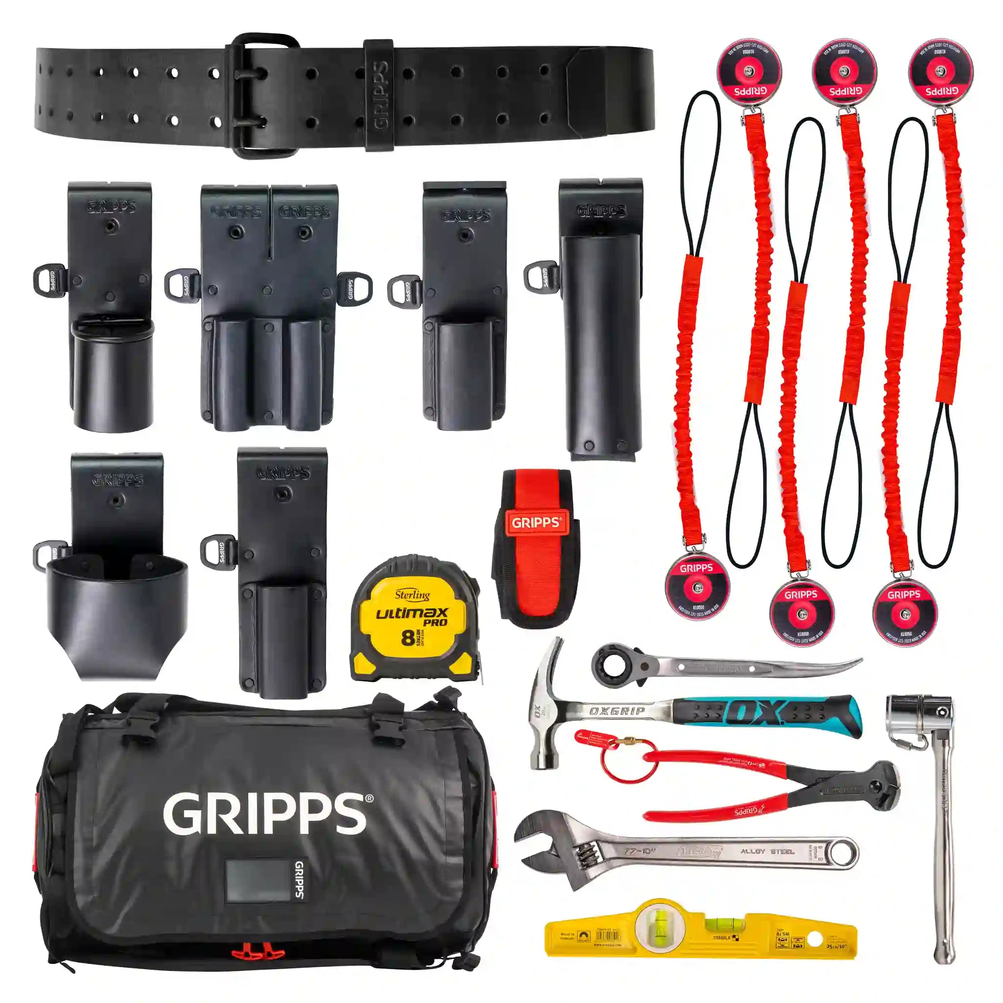 Scaffolders Kit - Leather 7 Tool Retractable