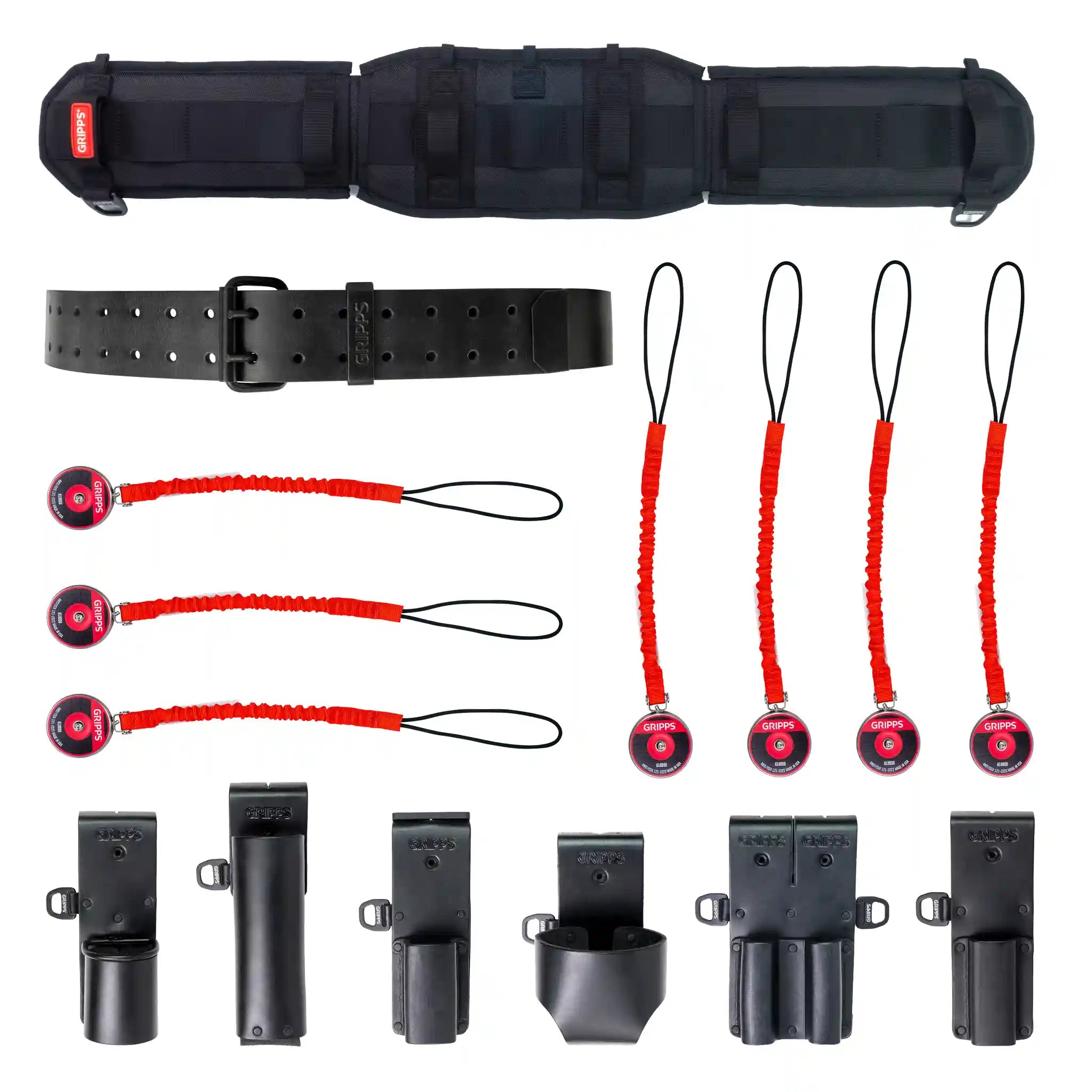 Scaffolders Kit - Leather 7 Tool Retractable With Back Support (Without Tools)