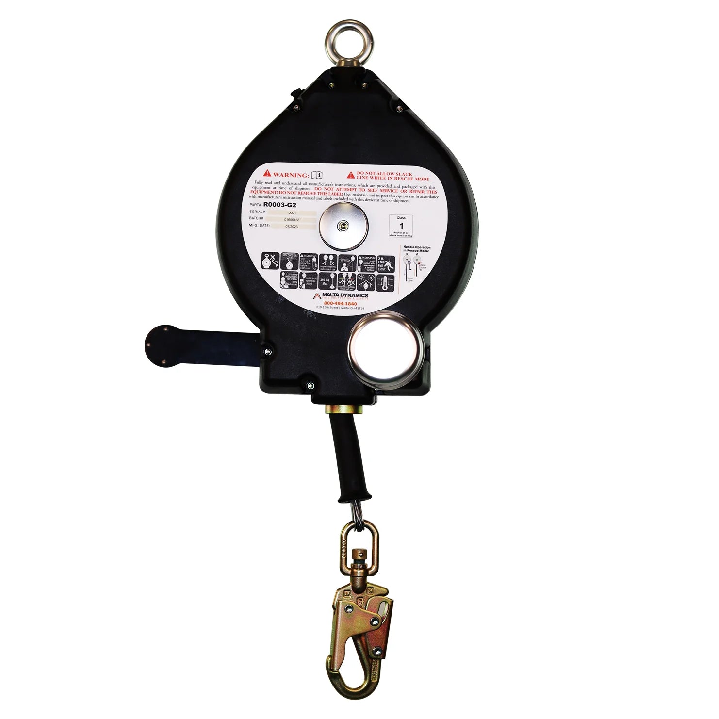 100’ Razorback 3-Way Recovery SRL With Snap Hook, Class SRL-R