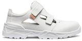 Cuisine S2 Safety Work Shoes – White Microfiber, Steel Toe & Slip Resistant