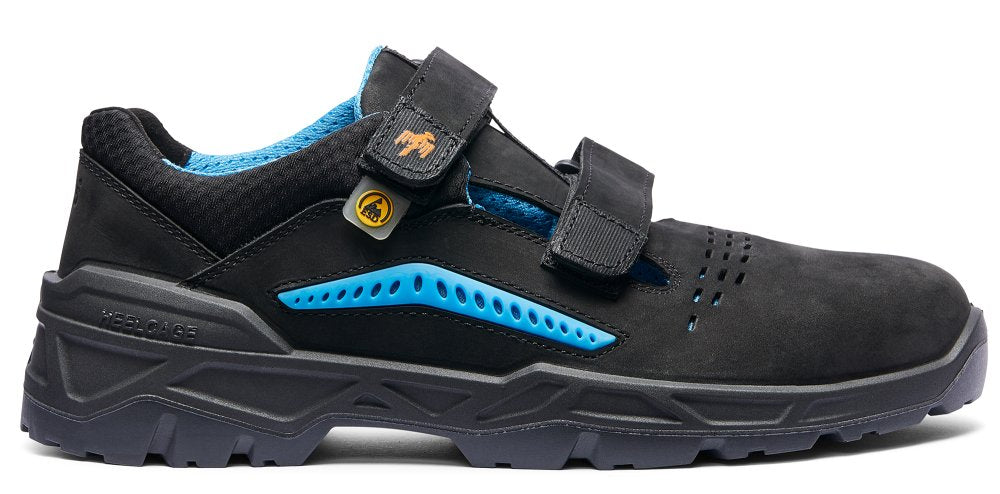WARRIOR S2 Safety Work Shoes – Black Cow Nubuck Leather Steel Toe
