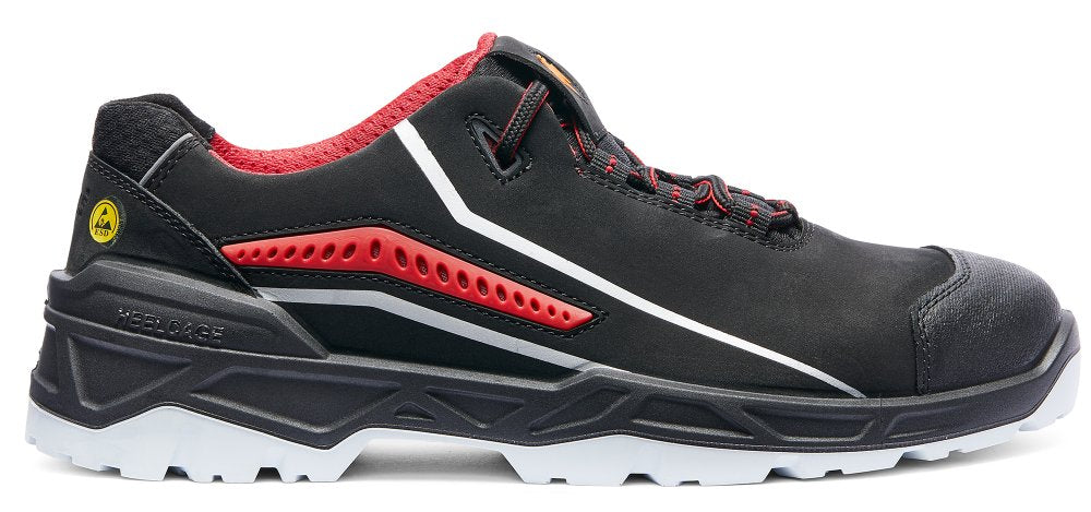 Power S2 Safety Trainers – Black Nubuck Leather, Steel Toe & ESD