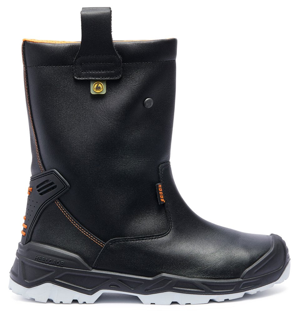 VOLCANO S3 Safety Work Boots – Black Buff Leather Steel Toe Waterproof Boots