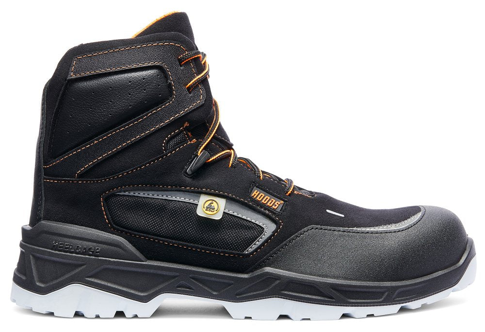 Rhyno S3 Safety Boots – Black Microfibre, Metal-Free & Puncture Resistant