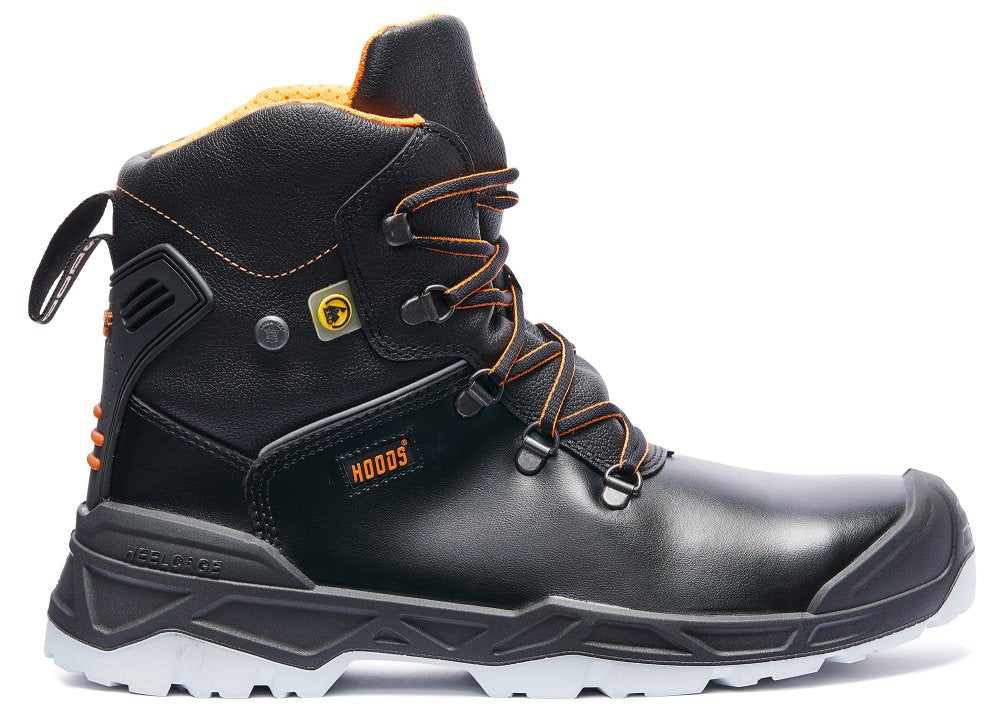 Cyclone S3 Safety Boots – Black Leather, Steel Toe & Puncture Resistant
