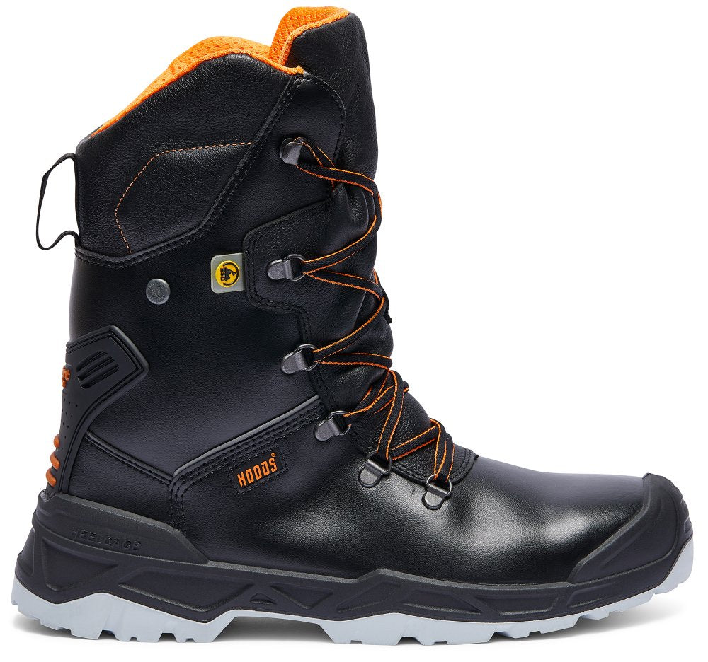 TORNADO S3 Safety Work Boots – Black Cow Leather Steel Toe Waterproof Boots