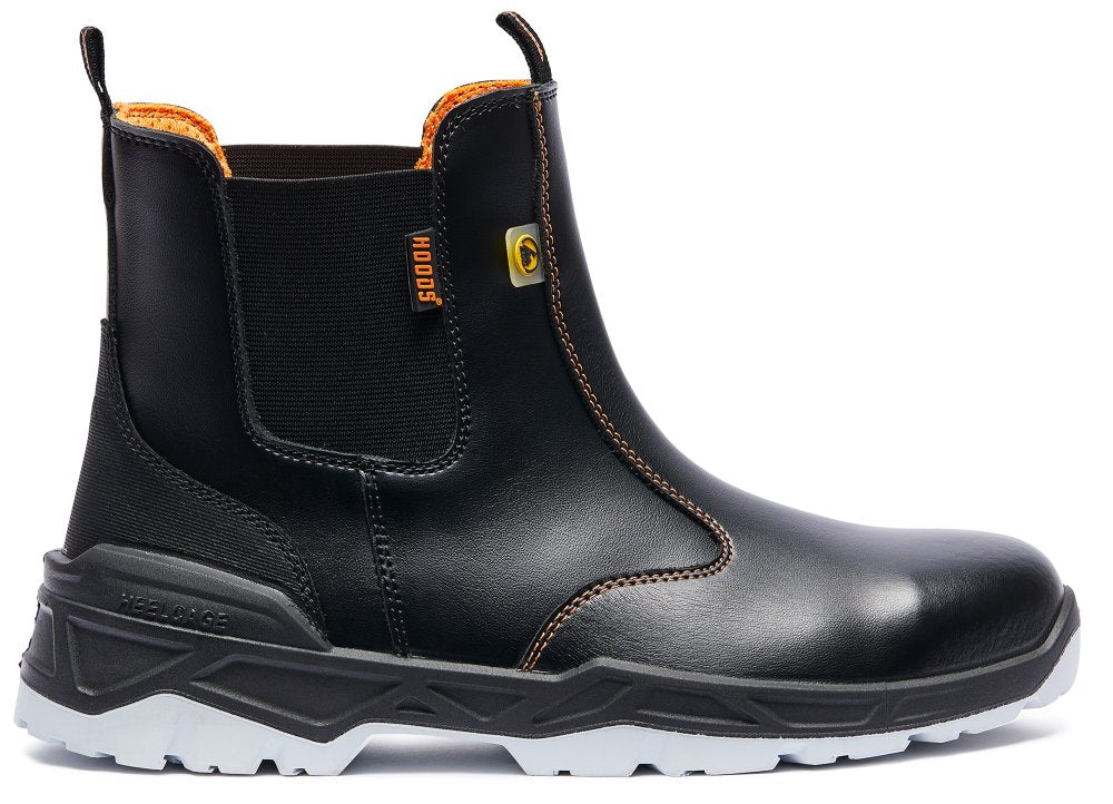 Defender S3 Safety Chelsea Boots – Black Leather, Steel Toe & Waterproof