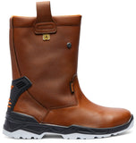 Crude S3 Safety Boots – Brown Leather, Steel Toe & Puncture Resistant