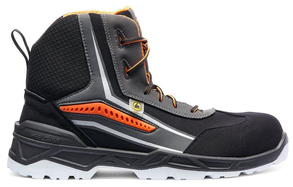 Ironman Ankle S2 Safety Boots – Black Microfibre, Fibreglass Toe & ESD