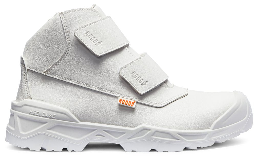 Gourmet S2 Safety Work Boots – White Microfibre, Steel Toe & Slip Resistant
