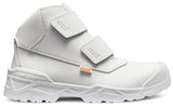 Gourmet S2 Safety Work Boots – White Microfibre, Steel Toe & Slip Resistant