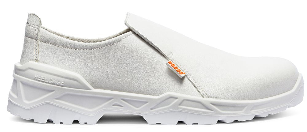 Sierra S2 Safety Shoes – White Microfiber, Steel Toe & Slip Resistant