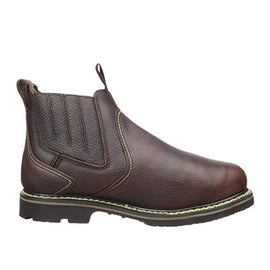 Iron Age Brown 6" Slip-On Work Boot with CushGuard™ Internal Met Guard