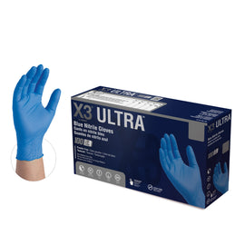 X3 Ultra Nitrile Powder Free Disposable Gloves (Case of 1000)