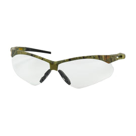 Semi-Rimless Safety Glasses with Camouflage Frame, Clear Lens and Anti-Scratch / Anti-Fog Coating