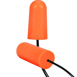 Mega Bullet™ Plus - Disposable Soft Polyurethane Foam Corded Ear Plugs (200 pair per bag)