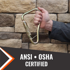 Malta Dynamics Tower Hook Carabiner – Heavy Duty Steel, 5,000 lb Rated