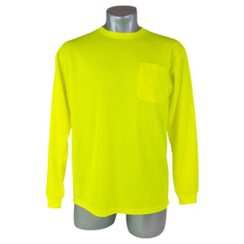 High Visibility Yellow Safety Long Sleeve Shirt