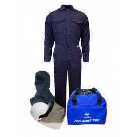 NSA - 8 Cal Arc Guard Arc Flash Kit With Preview & FR Coverall In Ultrasoft