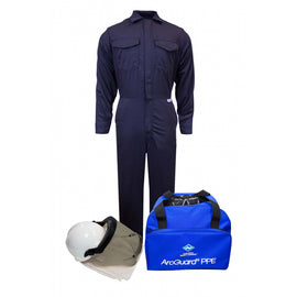 NSA - 8 Cal Arc Guard Arc Flash Kit With Preview & FR Coverall In Ultrasoft
