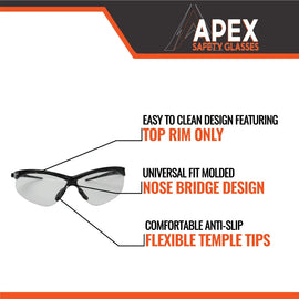 APEX Clear Safety Glasses