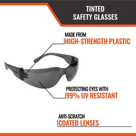 Tinted Safety Glasses (Pack of 12)