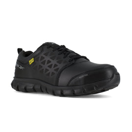 Women's Athletic Work Shoe with CushGuard Internal Met Guard - Black